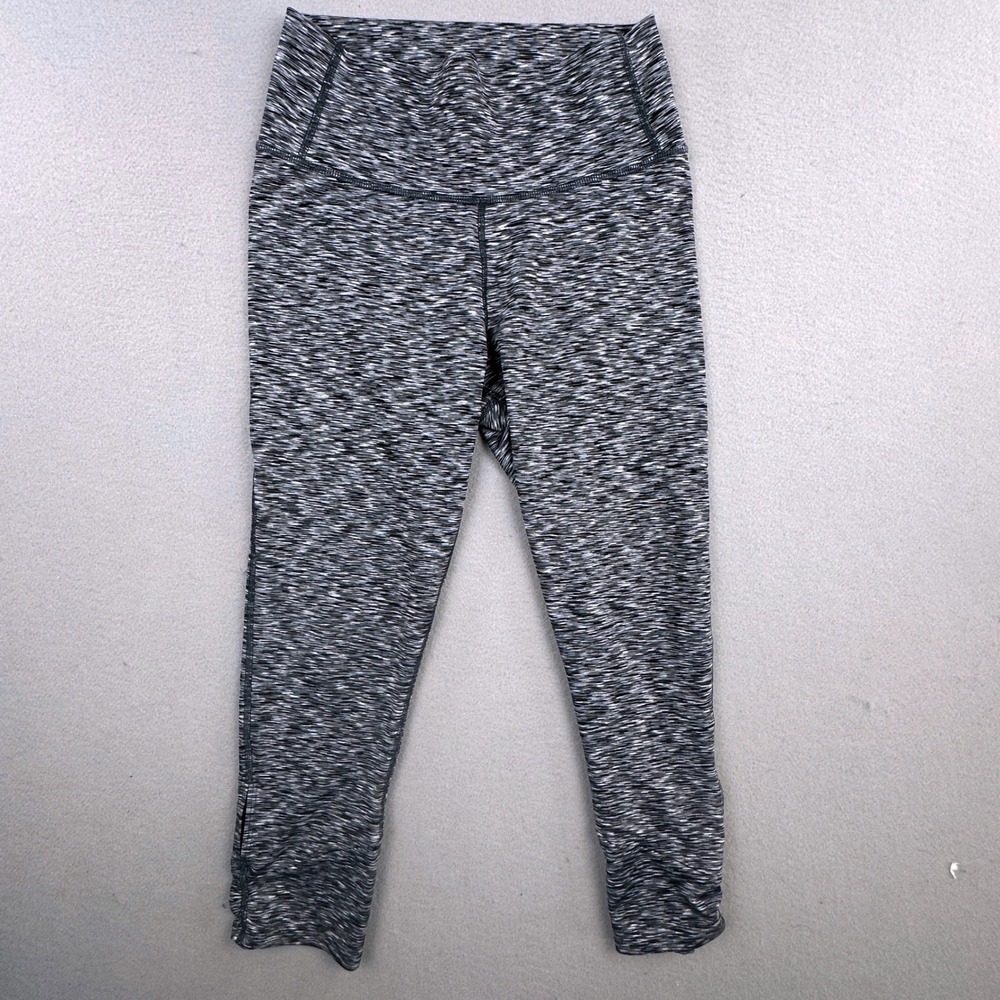 All In Motion Leggings Black White Heathered Cropped Yoga‎ Pants XS